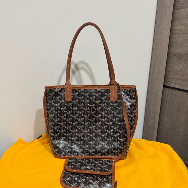 Goyard mini tote經典咖色-5