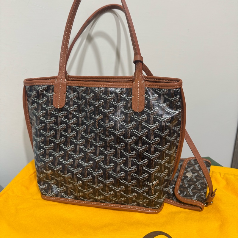 Goyard mini tote經典咖色-6