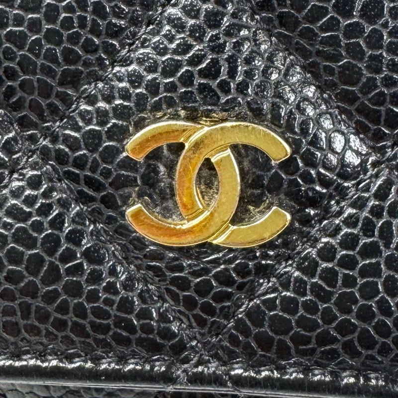 Chanel 黑金荔枝牛皮大WOC發財包Wallet on chain-14