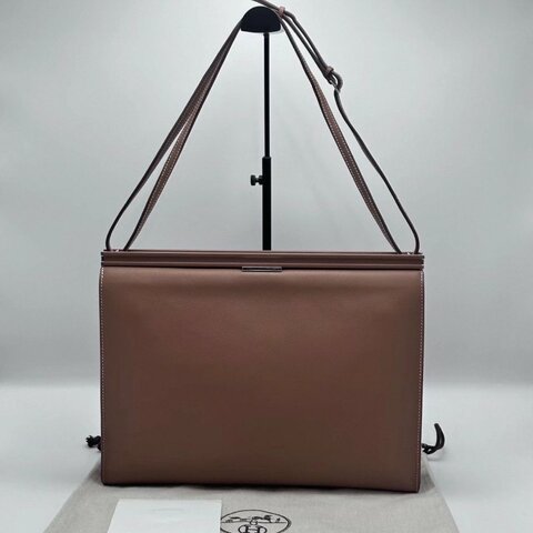 HERMES Clic-H33金棕銀扣肩背斜背包 33*25*5 98新配件塵袋
