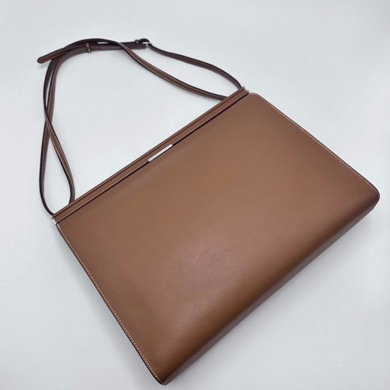 HERMES Clic-H33金棕銀扣肩背斜背包 33*25*5 98新配件塵袋-3