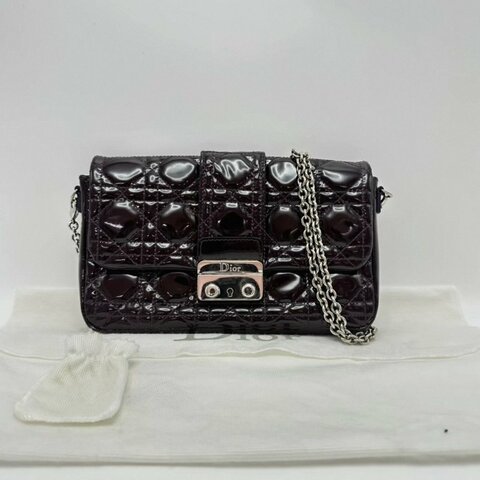 DIOR miss系列漆皮鏈條包 22*14*2.5 98新配件塵袋