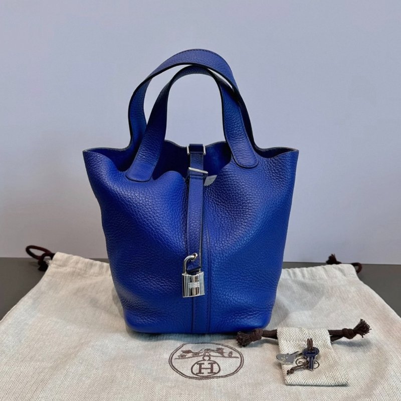 HERMES寶石菜籃子18手提袋18*18*13 98新配件塵袋鎖鑰匙-0