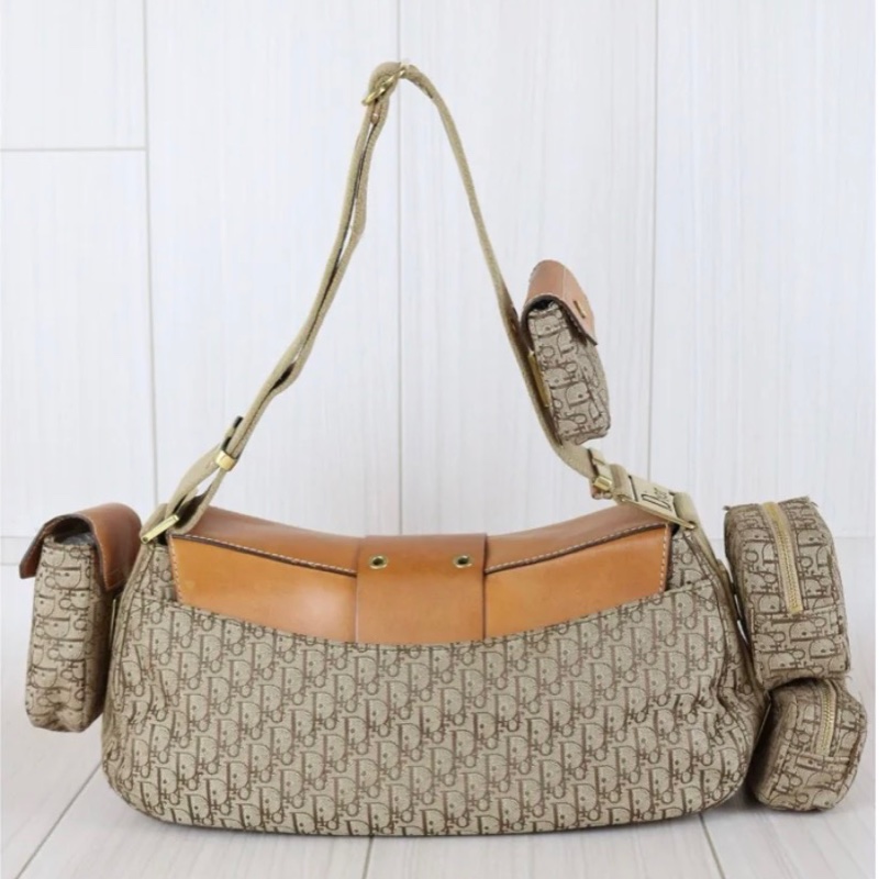 「JL精品代購」9新 Dior 老花punk 多功能小包 腋下包-3