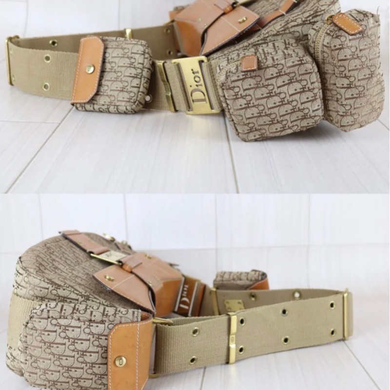 「JL精品代購」9新 Dior 老花punk 多功能小包 腋下包-8