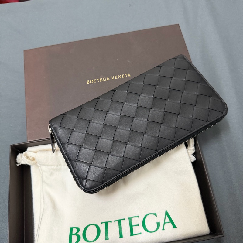 Bv新款大編織拉鍊長夾-1