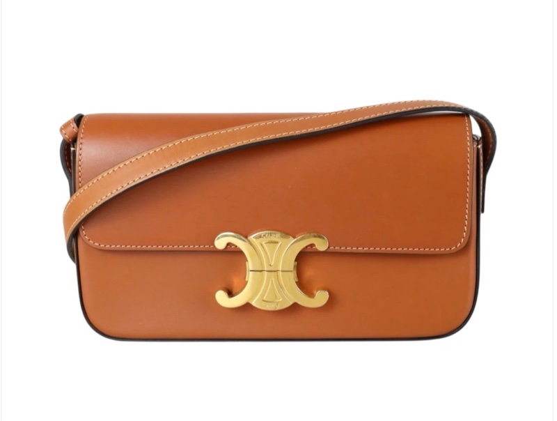 「JL精品代購」98新 Celine腋下凱旋門 金棕金-2