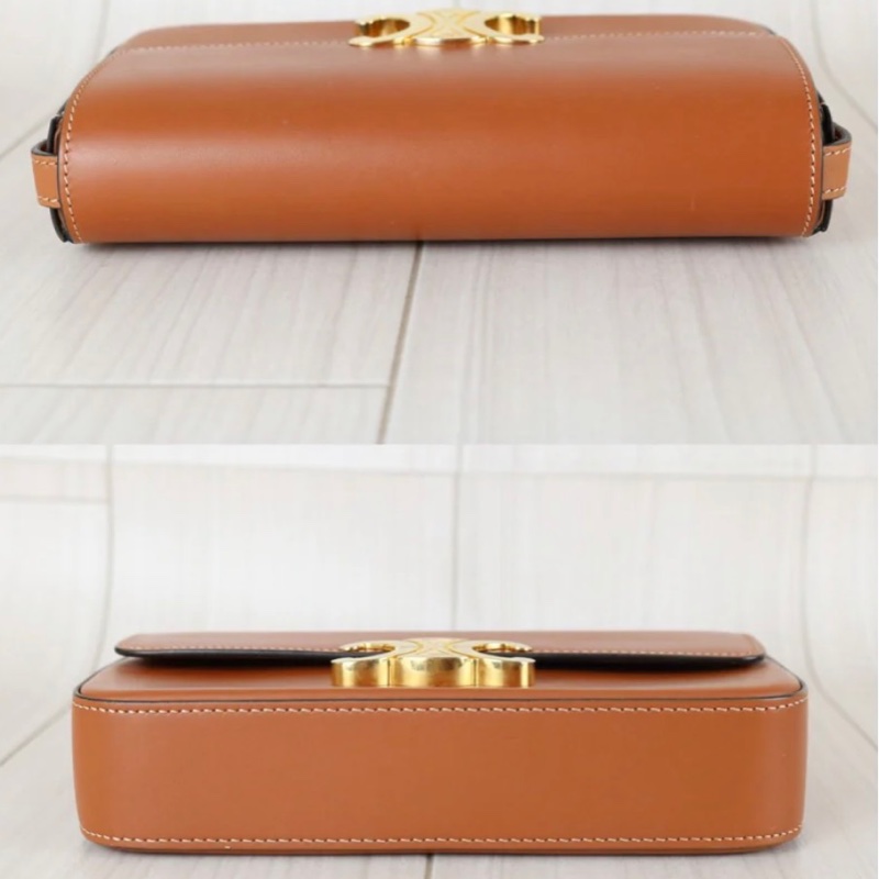 「JL精品代購」98新 Celine腋下凱旋門 金棕金-5