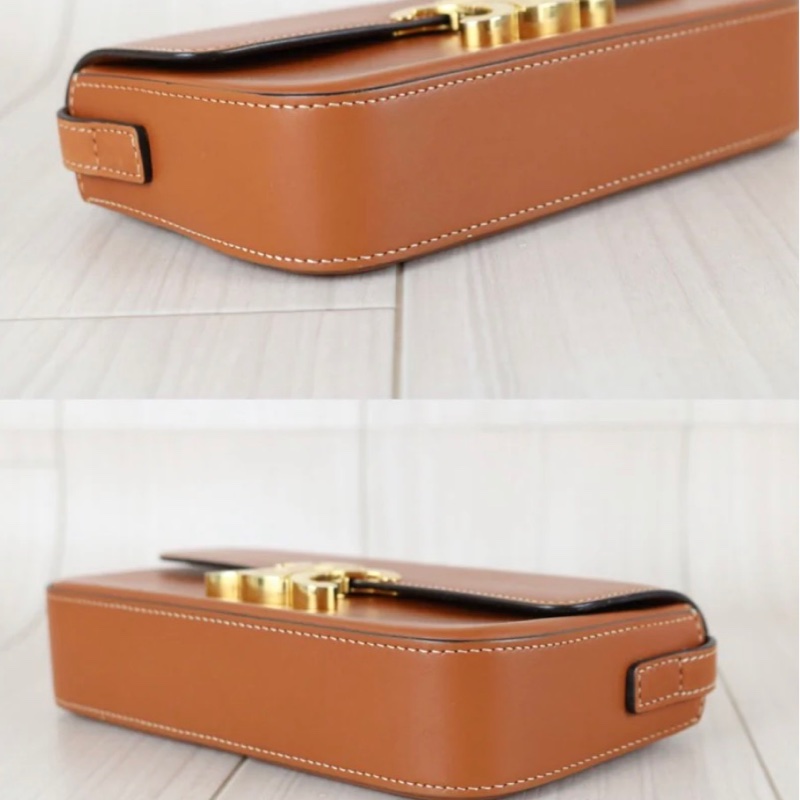 「JL精品代購」98新 Celine腋下凱旋門 金棕金-6