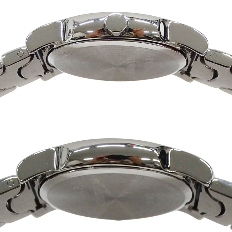 寶格麗 (Bvlgari) 男士 Solotempo 日期石英腕錶,QZ 不鏽鋼材質,ST35S,銀/黑色,拋光-2