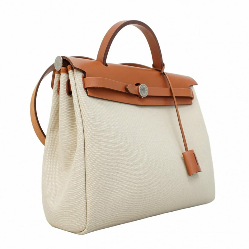 愛馬仕 Hermès Airbag Zip PM 手提包,軍綠色帆布,天然色,Y 字印記,兩用包,女士,P1859225-1