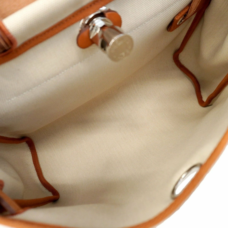 愛馬仕 Hermès Airbag Zip PM 手提包,軍綠色帆布,天然色,Y 字印記,兩用包,女士,P1859225-3