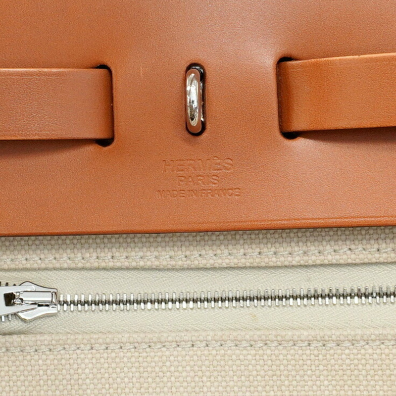 愛馬仕 Hermès Airbag Zip PM 手提包,軍綠色帆布,天然色,Y 字印記,兩用包,女士,P1859225-4
