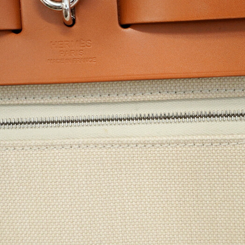 愛馬仕 Hermès Airbag Zip PM 手提包,軍綠色帆布,天然色,Y 字印記,兩用包,女士,P1859225-12