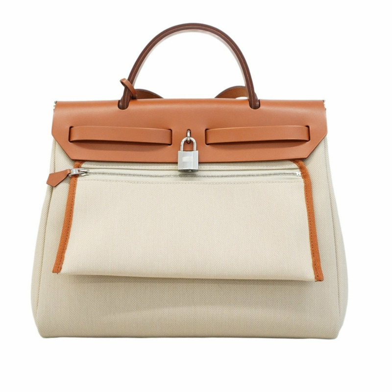 愛馬仕 Hermès Airbag Zip PM 手提包,軍綠色帆布,天然色,Y 字印記,兩用包,女士,P1859225-16