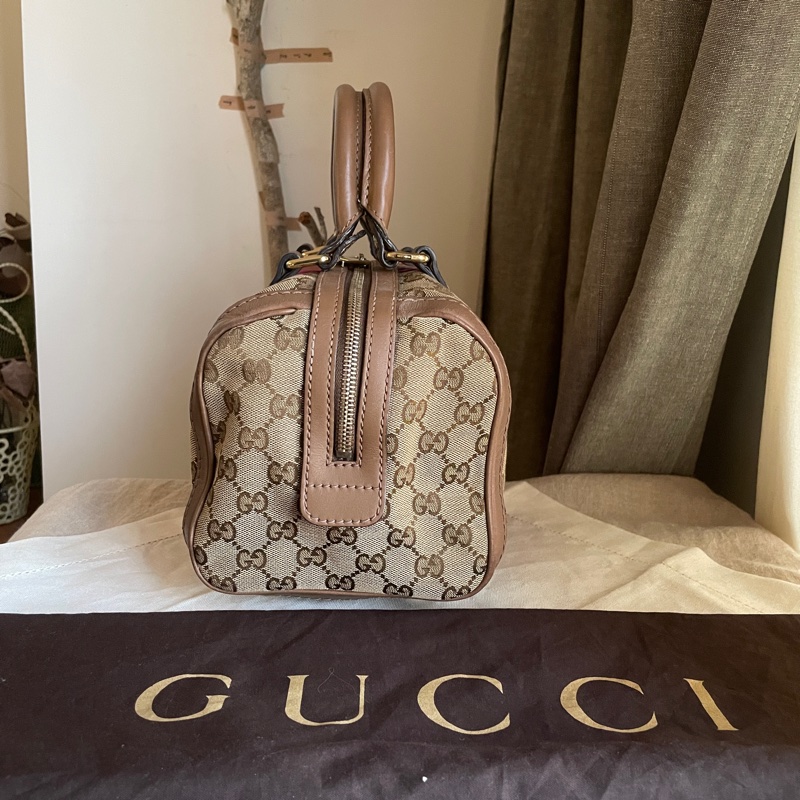 Gucci 波士頓包/speedy25包/圓筒包🧸瀟🧸 GG老花字紋🧸手提/肩背/側背/斜背/小資包🧸正品🧸🈶️原包附長背帶-13
