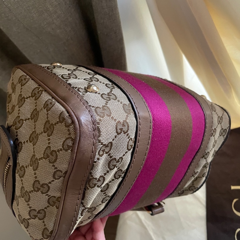 Gucci 波士頓包/speedy25包/圓筒包🧸瀟🧸 GG老花字紋🧸手提/肩背/側背/斜背/小資包🧸正品🧸🈶️原包附長背帶-28