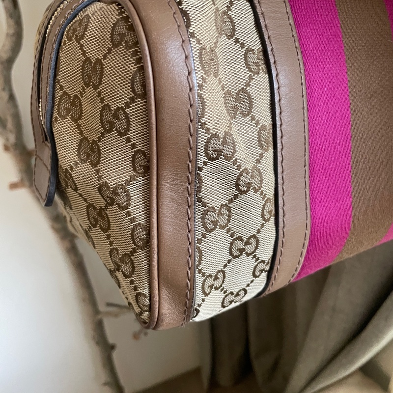 Gucci 波士頓包/speedy25包/圓筒包🧸瀟🧸 GG老花字紋🧸手提/肩背/側背/斜背/小資包🧸正品🧸🈶️原包附長背帶-35