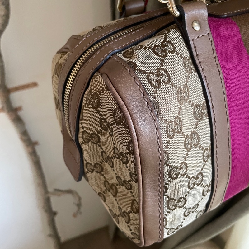 Gucci 波士頓包/speedy25包/圓筒包🧸瀟🧸 GG老花字紋🧸手提/肩背/側背/斜背/小資包🧸正品🧸🈶️原包附長背帶-38