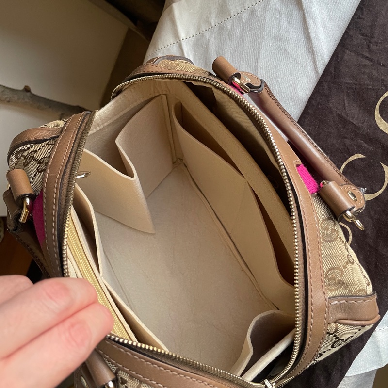 Gucci 波士頓包/speedy25包/圓筒包🧸瀟🧸 GG老花字紋🧸手提/肩背/側背/斜背/小資包🧸正品🧸🈶️原包附長背帶-40