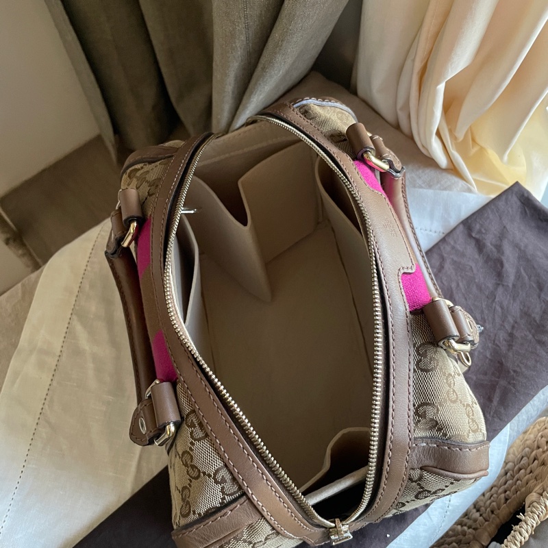 Gucci 波士頓包/speedy25包/圓筒包🧸瀟🧸 GG老花字紋🧸手提/肩背/側背/斜背/小資包🧸正品🧸🈶️原包附長背帶-41