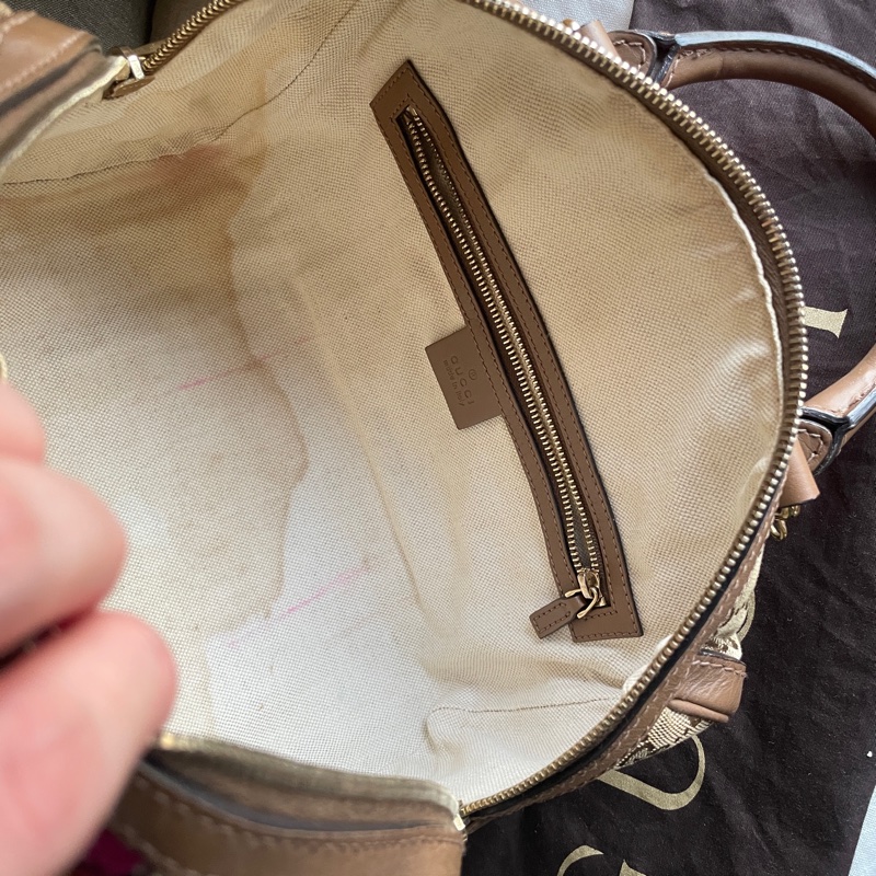 Gucci 波士頓包/speedy25包/圓筒包🧸瀟🧸 GG老花字紋🧸手提/肩背/側背/斜背/小資包🧸正品🧸🈶️原包附長背帶-43