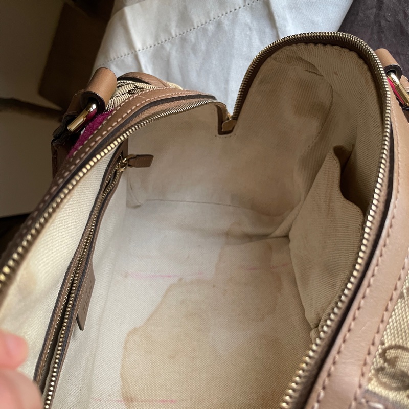 Gucci 波士頓包/speedy25包/圓筒包🧸瀟🧸 GG老花字紋🧸手提/肩背/側背/斜背/小資包🧸正品🧸🈶️原包附長背帶-47