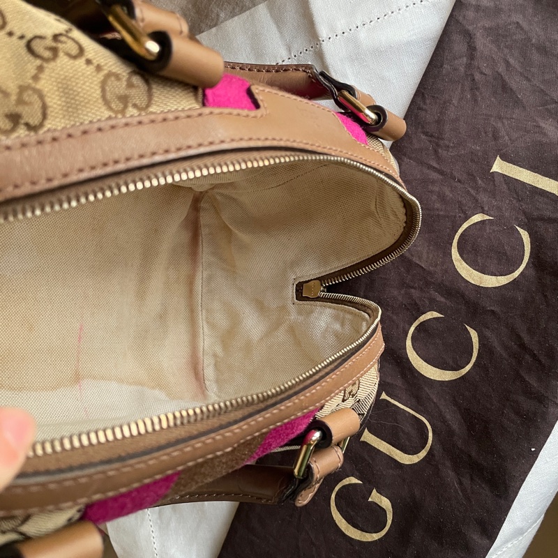 Gucci 波士頓包/speedy25包/圓筒包🧸瀟🧸 GG老花字紋🧸手提/肩背/側背/斜背/小資包🧸正品🧸🈶️原包附長背帶-48
