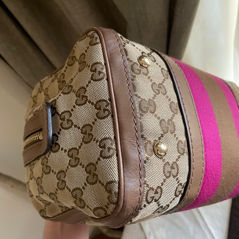 Gucci 波士頓包/speedy25包/圓筒包🧸瀟🧸 GG老花字紋🧸手提/肩背/側背/斜背/小資包🧸正品🧸🈶️原包附長背帶-50