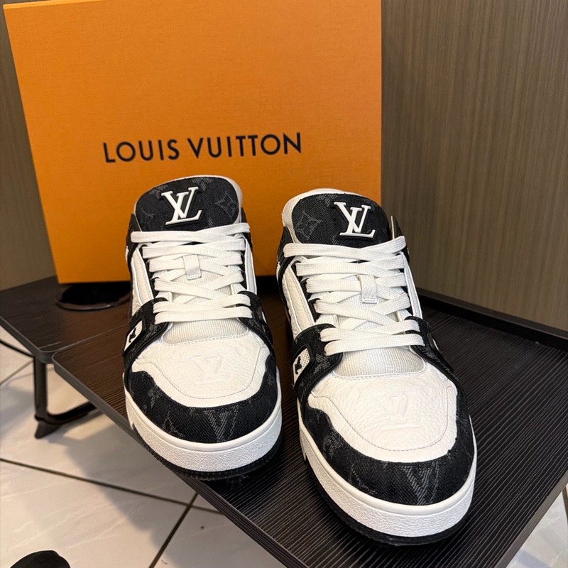 LOUIS VUITTON Trainer黑牛仔 黃金尺碼 8(27cm~27.5cm適合)-10