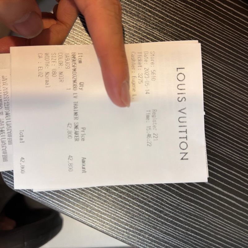 LOUIS VUITTON Trainer黑牛仔 黃金尺碼 8(27cm~27.5cm適合)-23