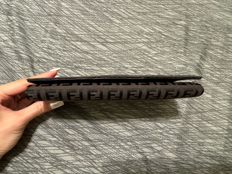 中古Fendi老花長夾/發財錢包/芬迪長夾/Fendi深棕色長夾/Fendi長錢包/芬迪中古長夾/Fendi中古長夾/老花長夾/咖啡色長夾/布面長夾-14