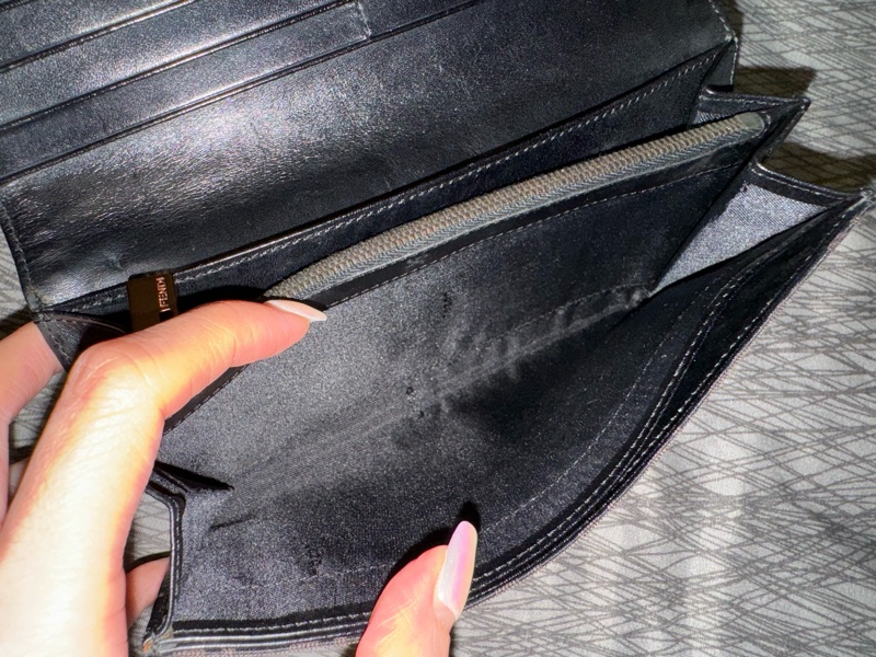 中古Fendi老花長夾/發財錢包/芬迪長夾/Fendi深棕色長夾/Fendi長錢包/芬迪中古長夾/Fendi中古長夾/老花長夾/咖啡色長夾/布面長夾-20