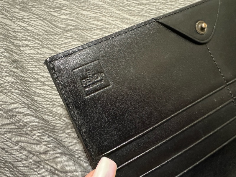 中古Fendi老花長夾/發財錢包/芬迪長夾/Fendi深棕色長夾/Fendi長錢包/芬迪中古長夾/Fendi中古長夾/老花長夾/咖啡色長夾/布面長夾-31