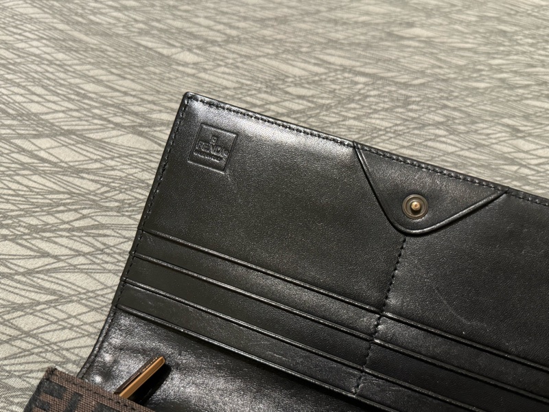 中古Fendi老花長夾/發財錢包/芬迪長夾/Fendi深棕色長夾/Fendi長錢包/芬迪中古長夾/Fendi中古長夾/老花長夾/咖啡色長夾/布面長夾-32