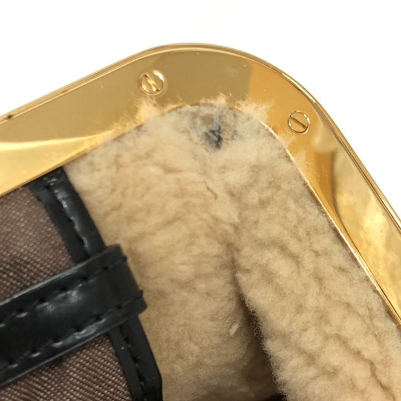 路易威登 M95574 Monogram Shearling Storm 波士頓包/手提包,漆皮和羊皮拼接,男女通用,酒紅色-10