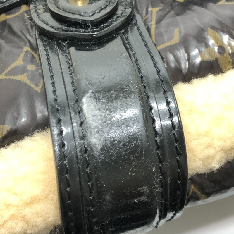 路易威登 M95574 Monogram Shearling Storm 波士頓包/手提包,漆皮和羊皮拼接,男女通用,酒紅色-13