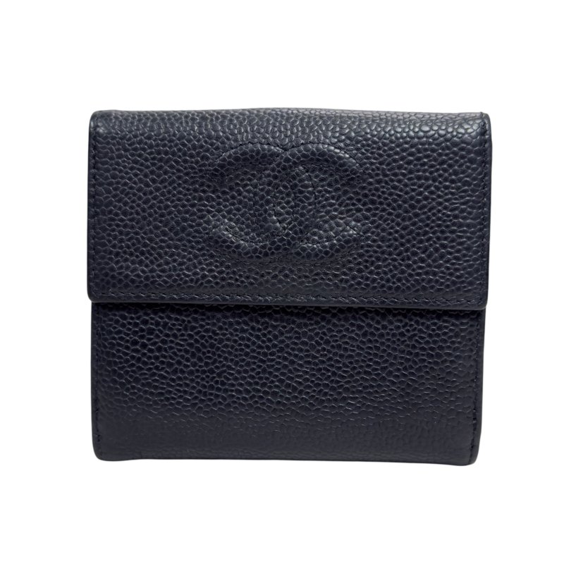 CHANEL CC 荔枝皮 銀包-0