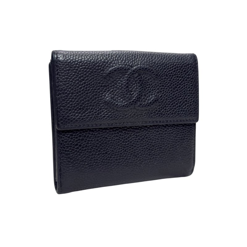 CHANEL CC 荔枝皮 銀包-2