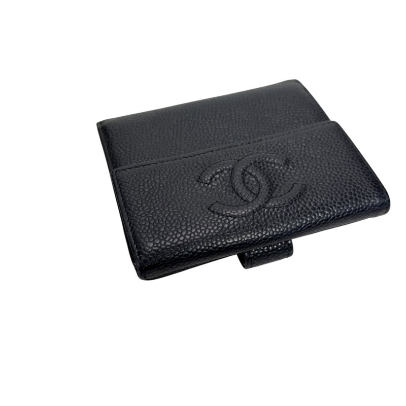 CHANEL CC 荔枝皮 銀包-5