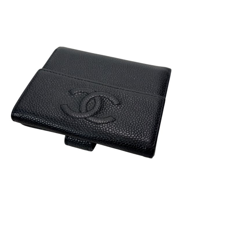 CHANEL CC 荔枝皮 銀包-6