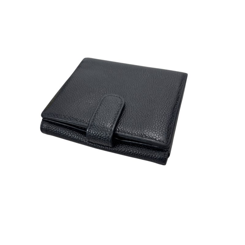 CHANEL CC 荔枝皮 銀包-11