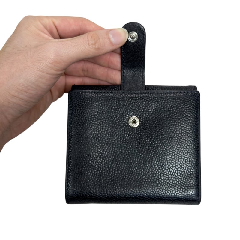 CHANEL CC 荔枝皮 銀包-15