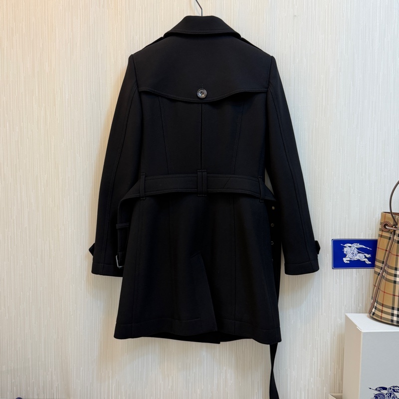 BURBEERRY英國黑色羊毛大衣UK4-3