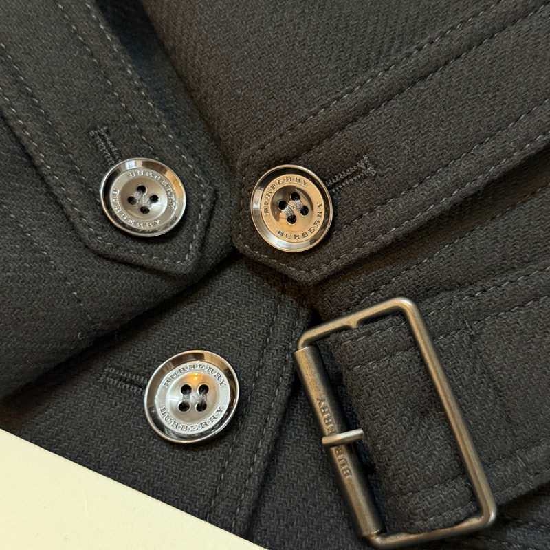 BURBEERRY英國黑色羊毛大衣UK4-5