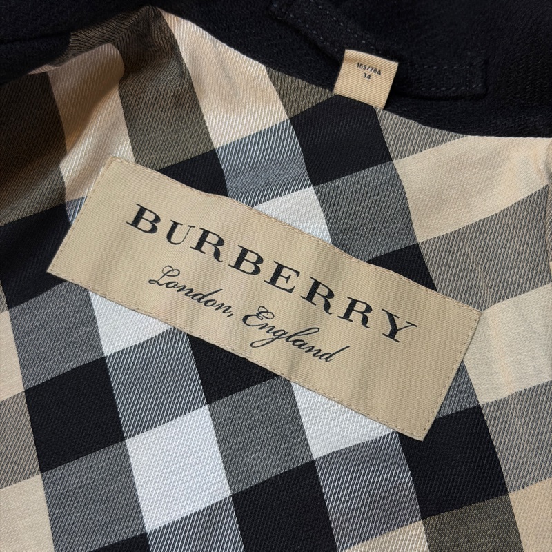 BURBEERRY英國黑色羊毛大衣UK4-11