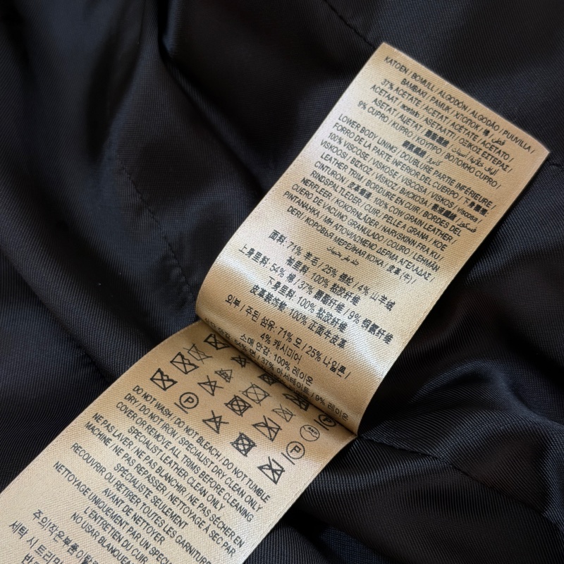 BURBEERRY英國黑色羊毛大衣UK4-13