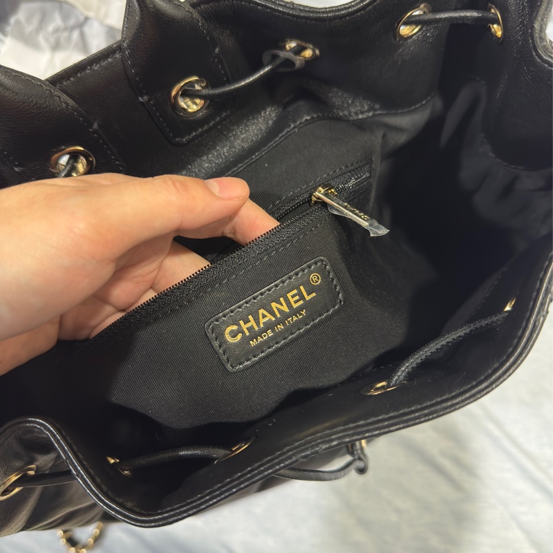 Chanel 羊皮束口後背包-4