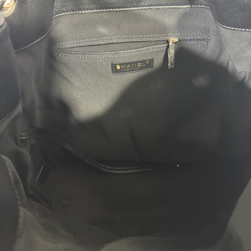 Chanel 羊皮束口後背包-8