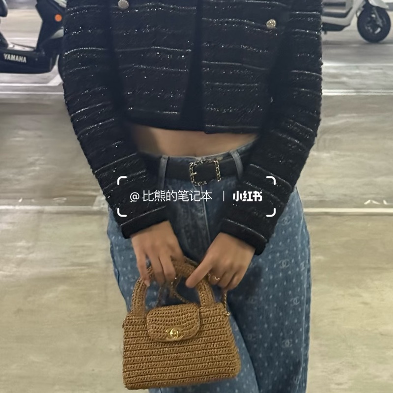 Chanel 26P 草編Kelly包-4